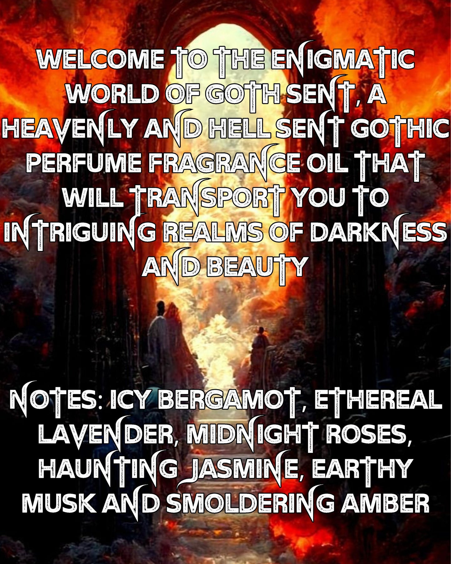 GOTH SENT Rollerball Perfume Oil with Bergamot, Lavender, Midnight Roses, Jasmine, Earthy Musk and Amber Gothic Perfume Goth gifts