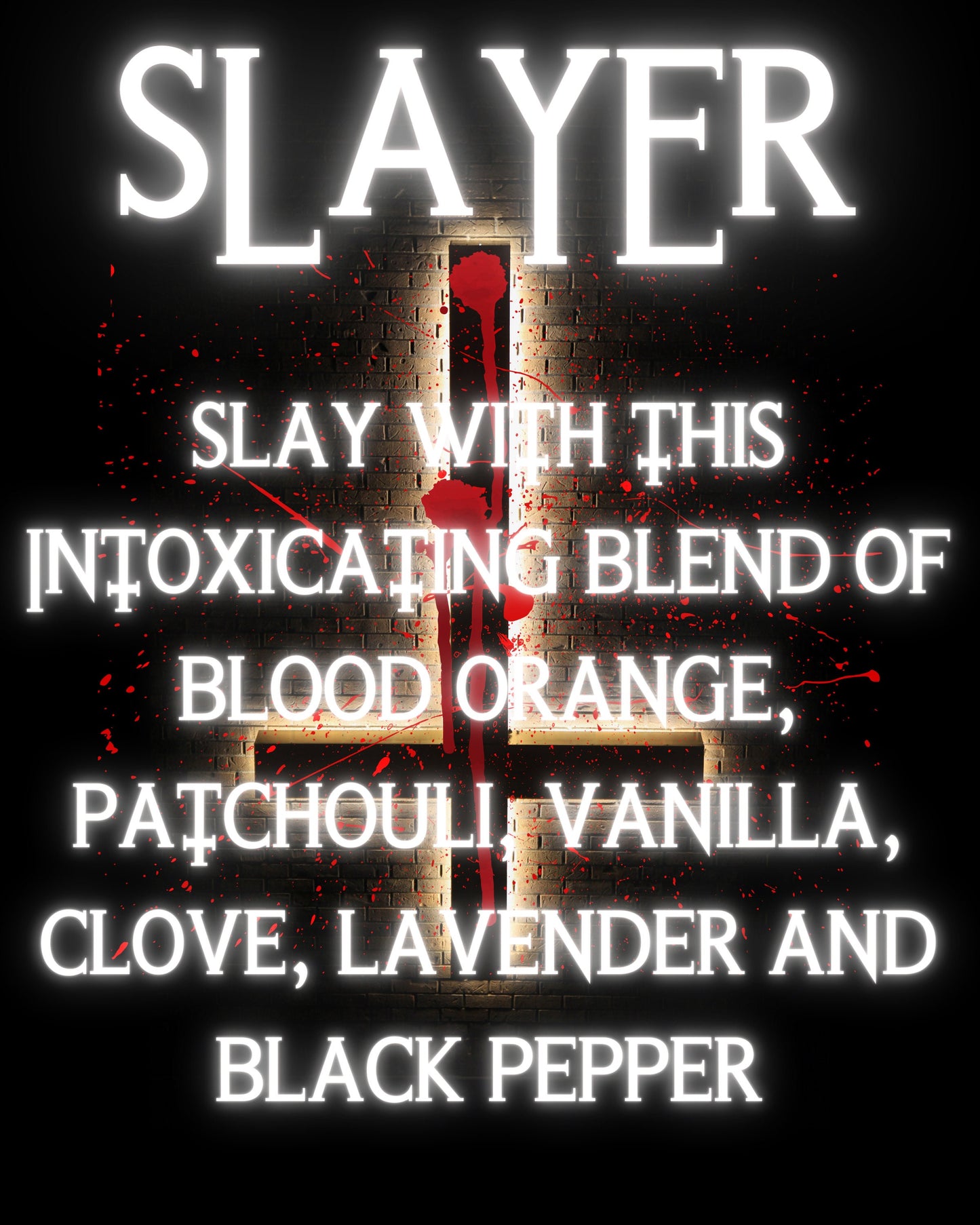 SLAYER Perfume Oil with Blood Orange, Patchouli, Vanilla, Clove, Lavender, and Black Pepper