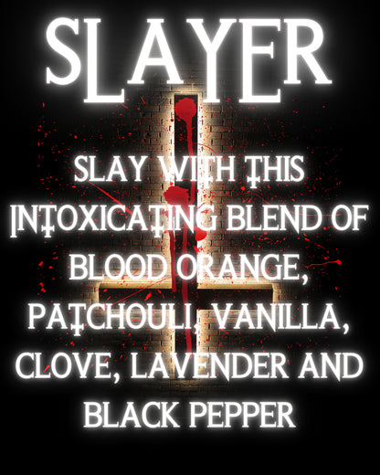 SLAYER Perfume Oil with Blood Orange, Patchouli, Vanilla, Clove, Lavender, and Black Pepper