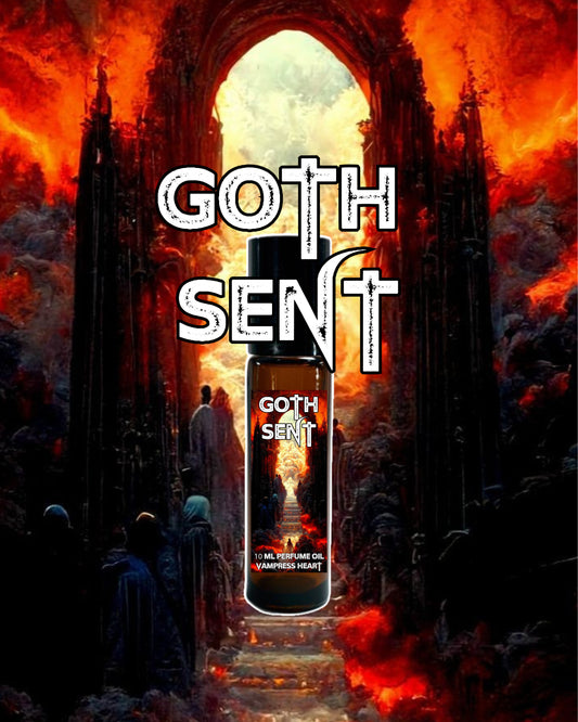 GOTH SENT Rollerball Perfume Oil with Bergamot, Lavender, Midnight Roses, Jasmine, Earthy Musk and Amber Gothic Perfume Goth gifts