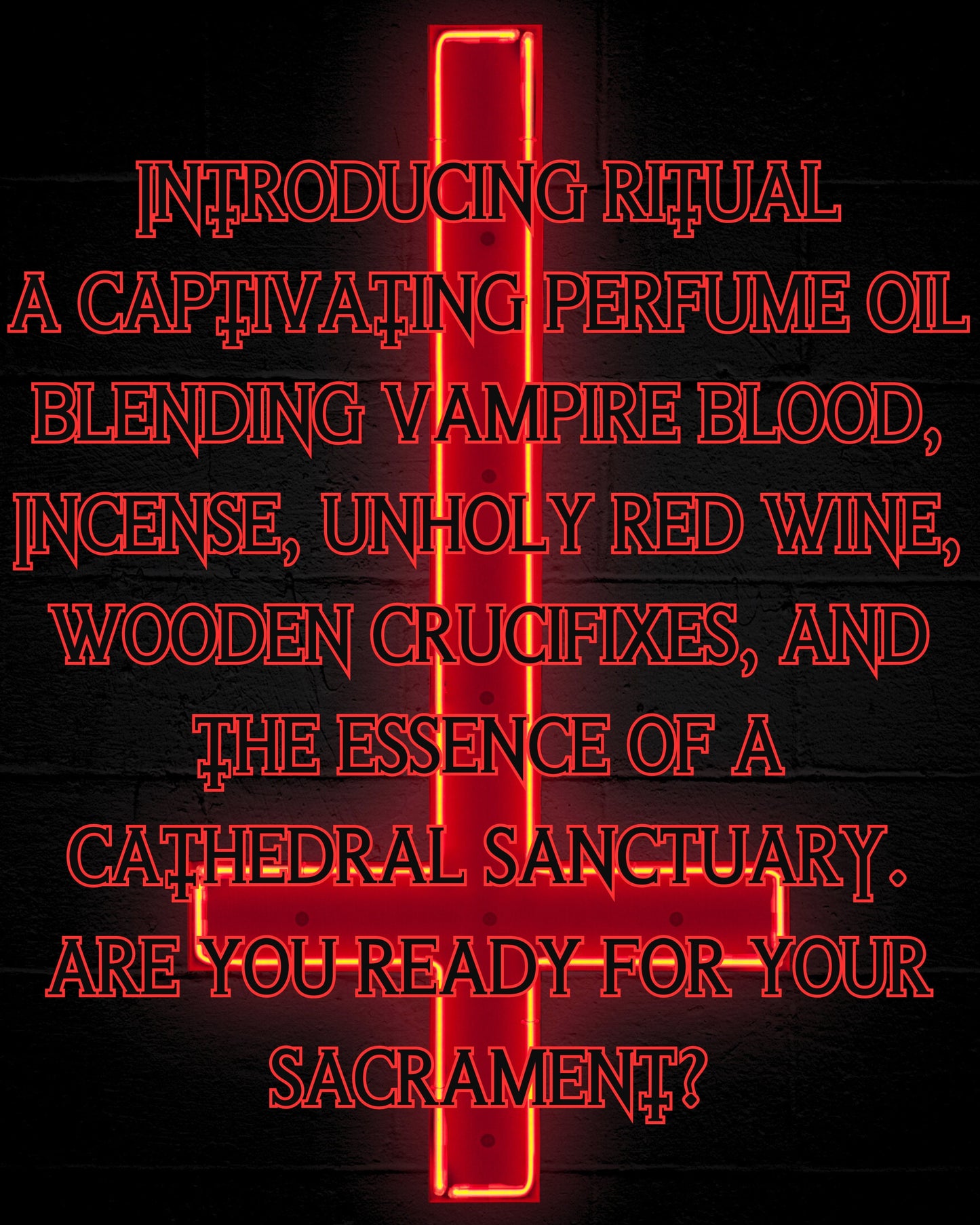 Ritual Extrait Perfume Oil Dark Vampire Incense Cathedral Wine Gothic Fragrance Unisex Vegan Long Lasting