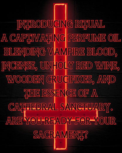Ritual Extrait Perfume Oil Dark Vampire Incense Cathedral Wine Gothic Fragrance Unisex Vegan Long Lasting