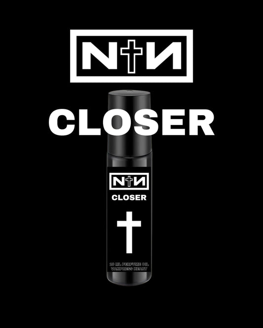 CLOSER Nine Inch Nails Perfume Oil- Leather, Black Pepper, Black Licorice, Wooden Crosses and Dragon's Blood