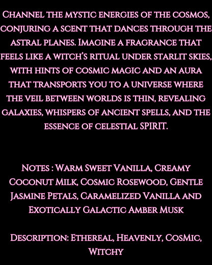 SPACE WITCH Perfume Oil with Vanilla, Coconut, Jasmine Petals and Amber Musk