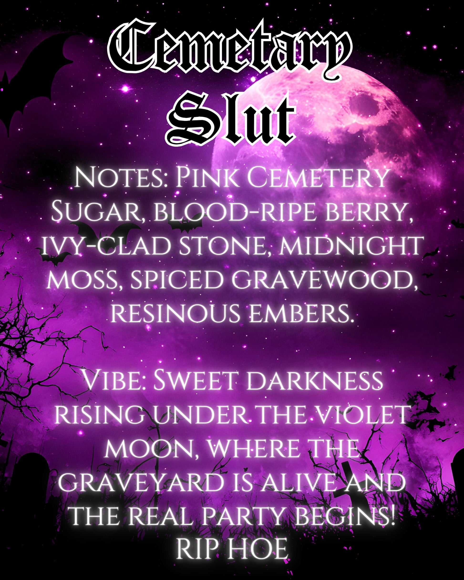 CEMETARY SLUT Perfume Oil - Pink Cemetary Sugar, Blood ripe Berries, Ivy and Moss
