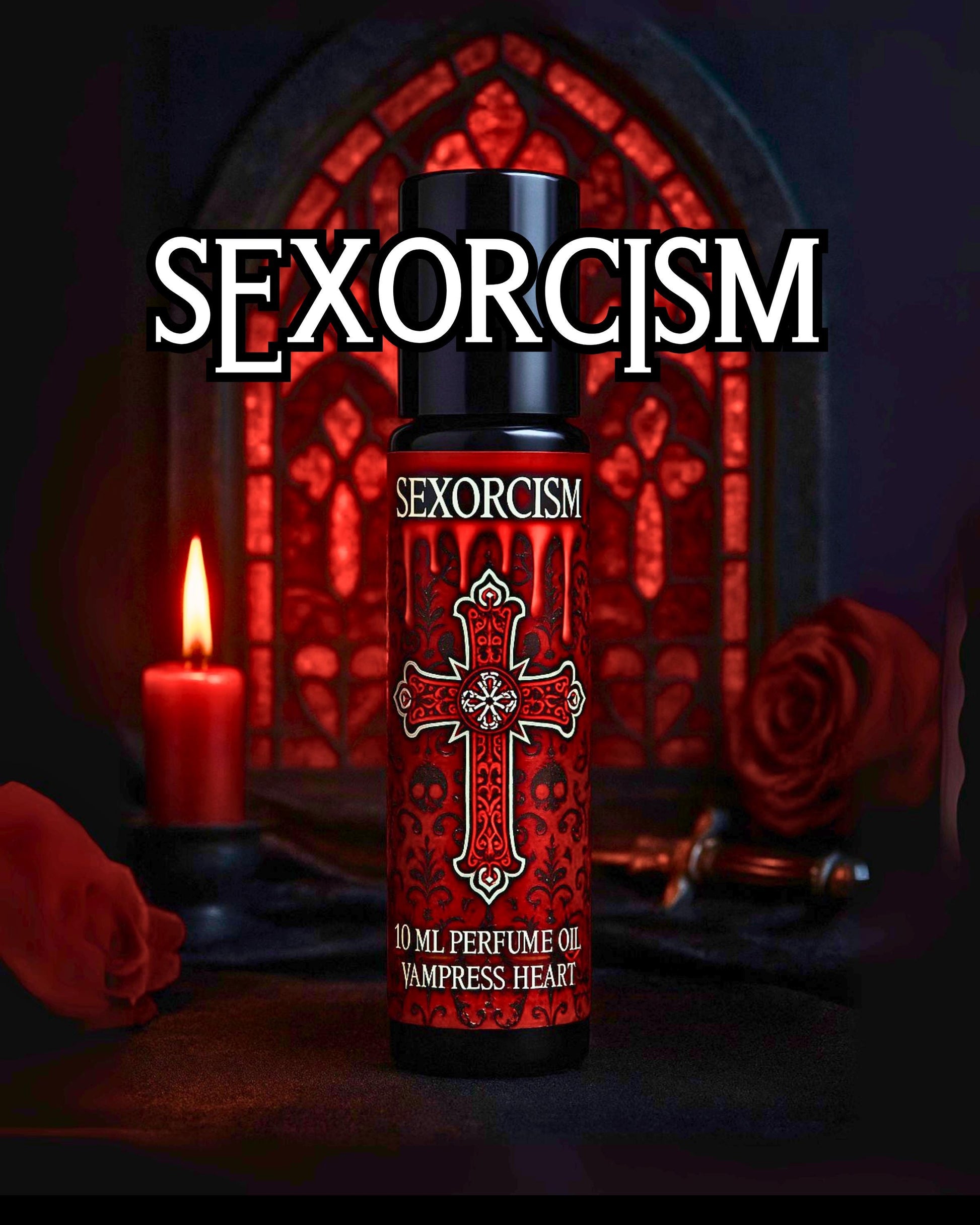 Sexorcism – Dark Cherry, Chocolate, Blood – Perfume Oil Rollerball – Gothic Vampire Perfume