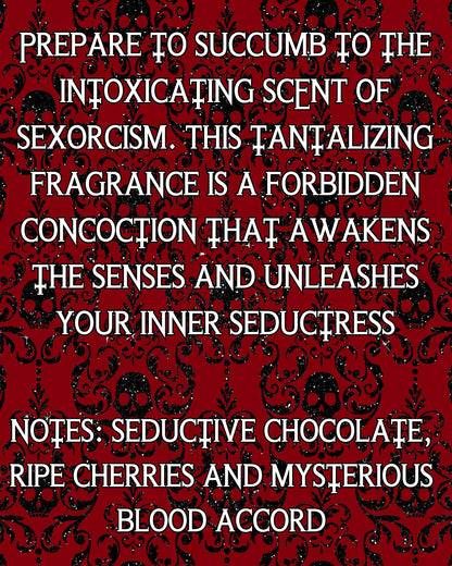 SEXORCISM Gothic Perfume Oil — Black Cherry, Chocolate and Blood Scent / Vampire Witch