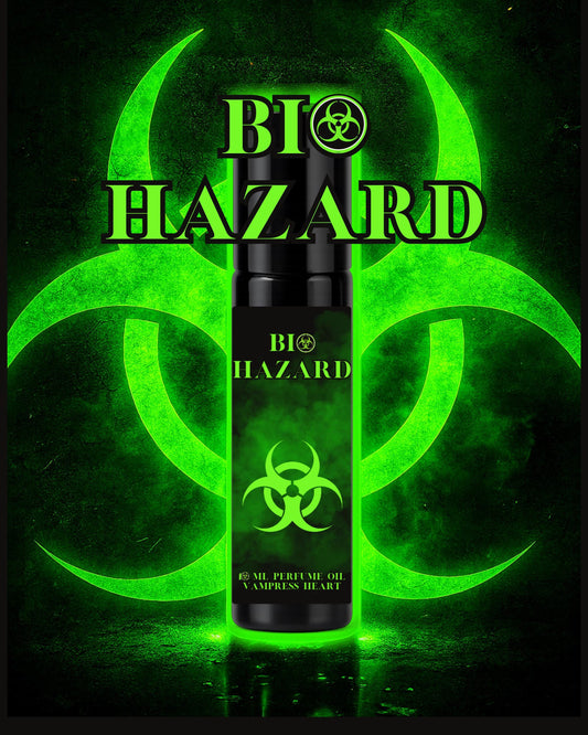 BIOHAZARD Perfume Oil - Black Leather, Citrus, Smoky Vetiver, Metallic Amber and Synthetic Musk