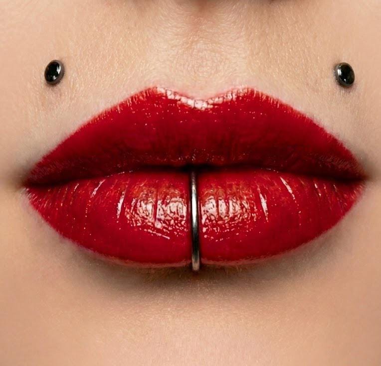 Baccarat Bite | Fatal Red Gothic Lip Gloss | Vampire Lip Glaze | Vamp Romantic Aesthetic | Dark Coquette Witchy Gift