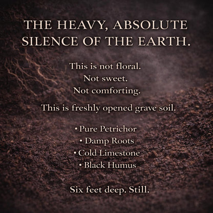 THE BURIAL • Pure Wet Dirt, Damp Roots & Cold Limestone • Ultra-Potent Gothic Extrait • Onyx Glass