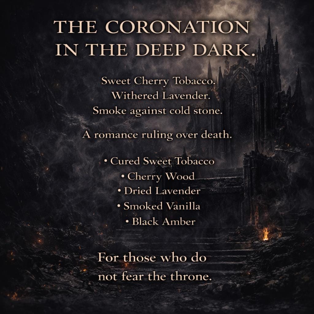 UNDERWORLD | Hades & Persephone Perfume | Sweet Cherry Tobacco, Dried Lavender, Funeral Flowers, Old Wood • Gender-Neutral