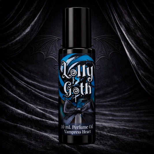 Lolly Goth Extrait Perfume Oil Sweet Gothic Cotton Candy Licorice Vanilla Unisex Vegan Rollerball Dark Gift