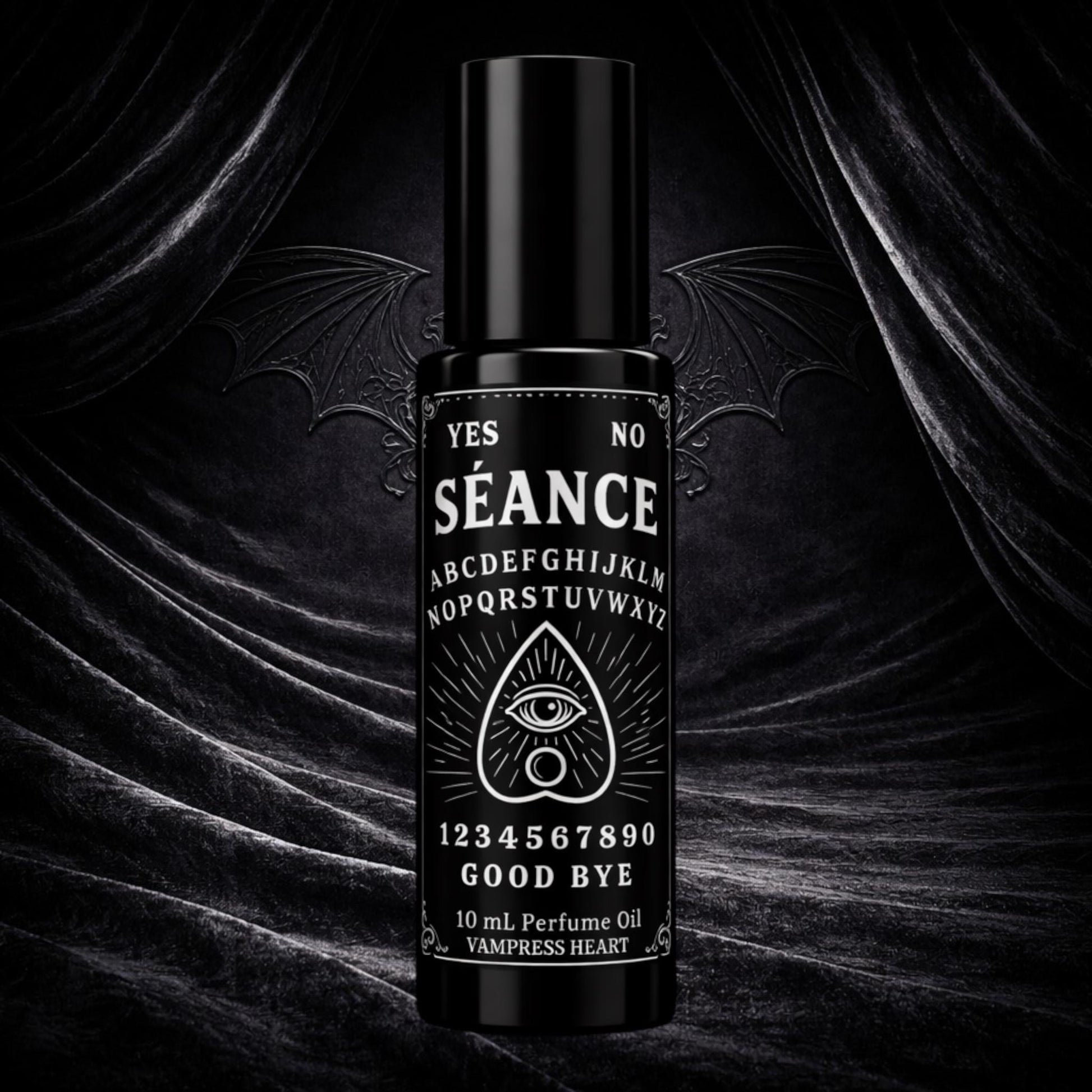 SÉANCE – Wooden Ouija Board, Amber, Vanilla & Incense Smoke | Rollerball Perfume Oil | Gothic Witchy