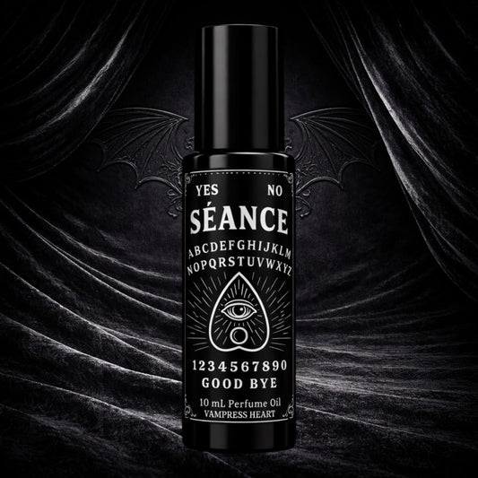 SÉANCE – Wooden Ouija Board, Amber, Vanilla & Incense Smoke | Rollerball Perfume Oil | Gothic Witchy