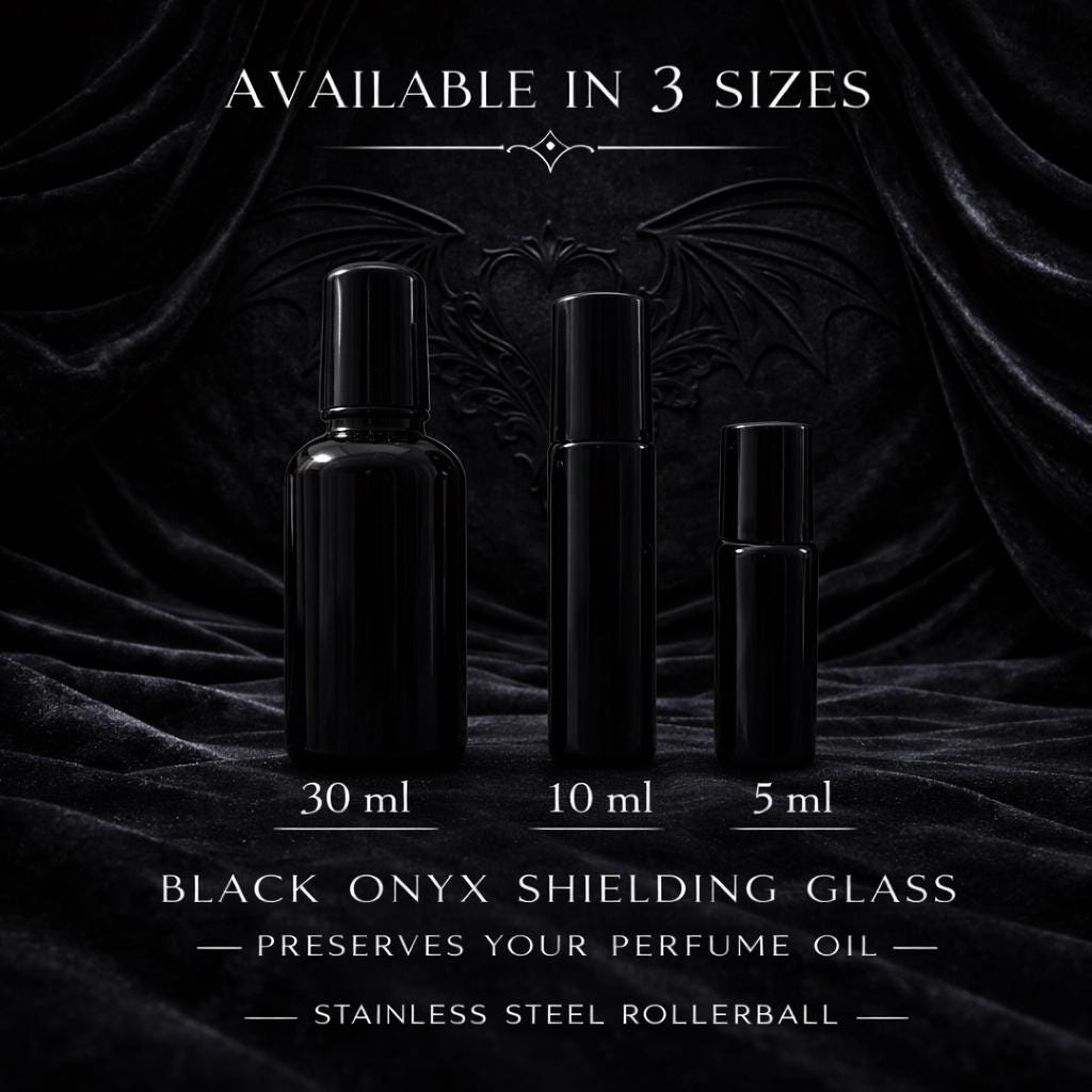 Vampire Kisses Extrait Perfume Oil Sweet Gothic Vanilla Chocolate Unisex Vegan Rollerball Dark Romantic Gift