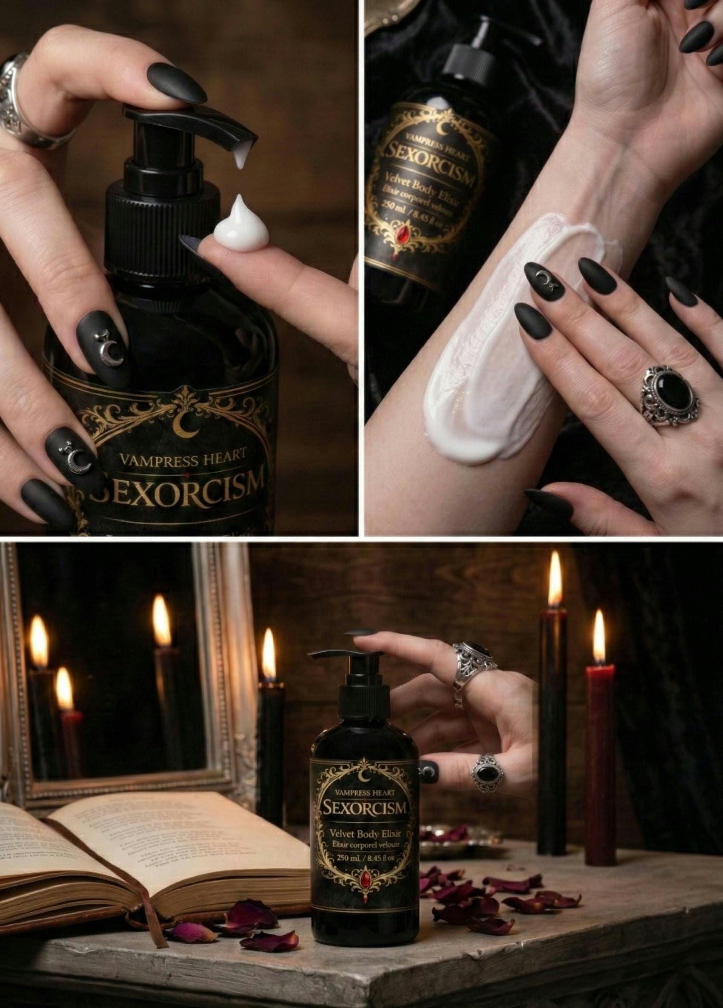 Sexorcism Velvet Body Elixir – Dark Chocolate Cherry & Blood Body Lotion – Gothic Vampire Aesthetic – Witchy Skincare – Dark Gourmand Unisex