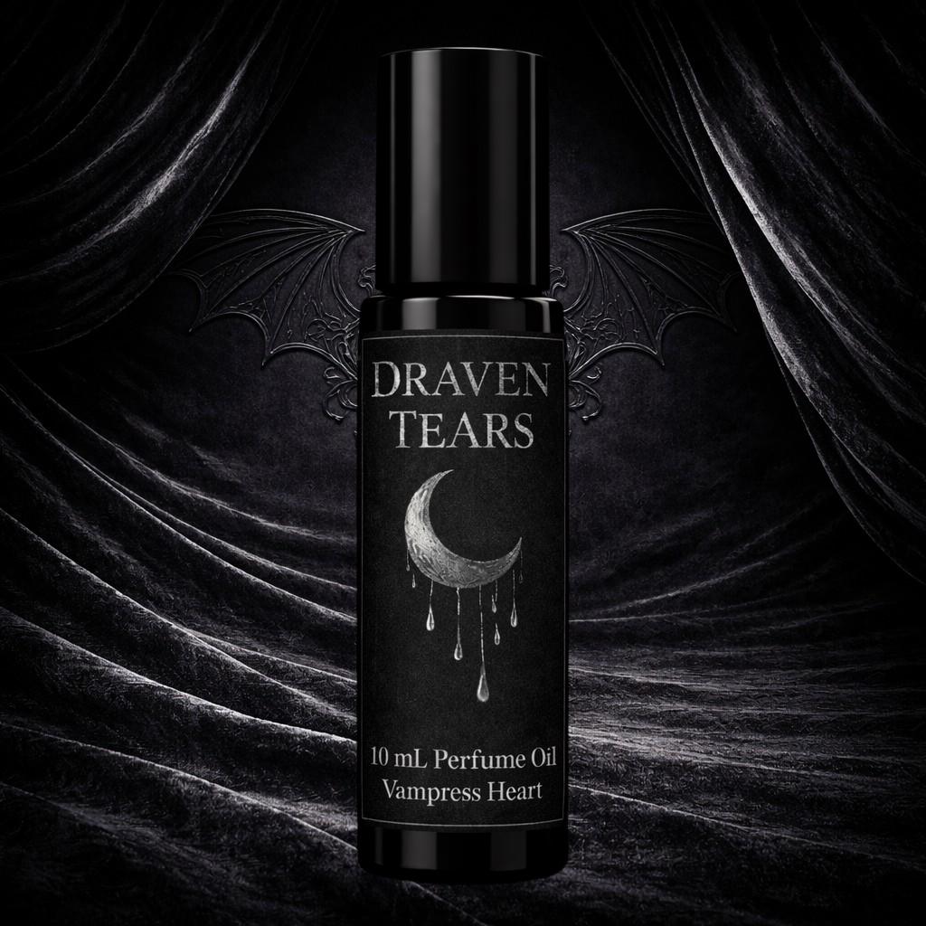Draven Tears Extrait Perfume Oil Dark Rain Petrichor Gothic Fragrance Smoky Earth Unisex Vegan Long Lasting