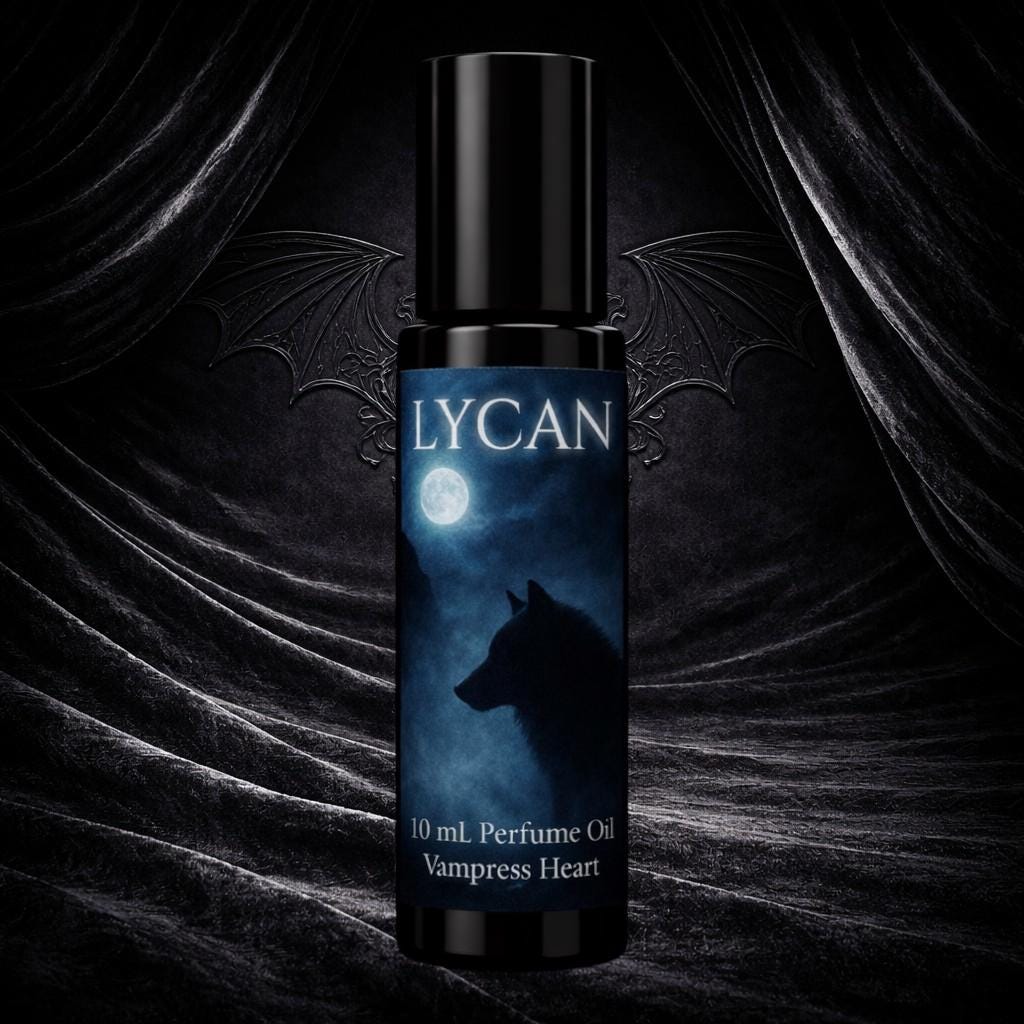 Lycan Extrait Perfume Oil Dark Woods Forest Musk Gothic Perfume Unisex Vegan Rollerball