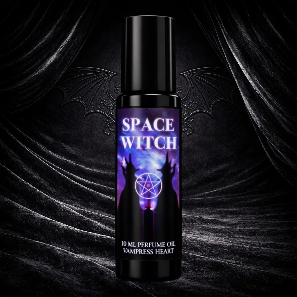 SPACE WITCH Perfume Oil with Vanilla, Coconut, Jasmine Petals and Amber Musk