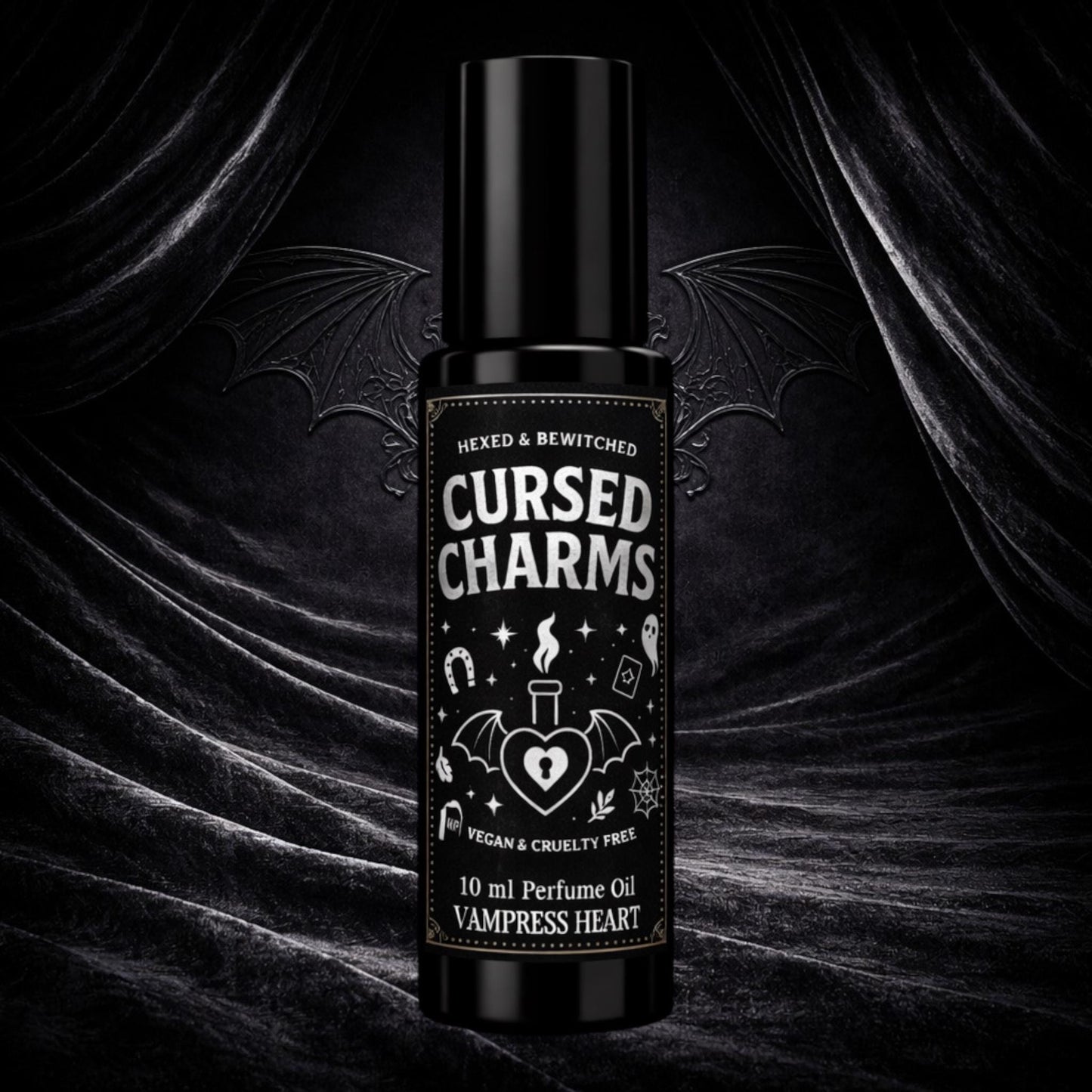 CURSED CHARMS - Marshmallow Sugar, Black Cherry Cream, Vanilla Musk & Hexed Spice | Unlucky Charms | Gothic Gourmand Witchy Perfume Oil