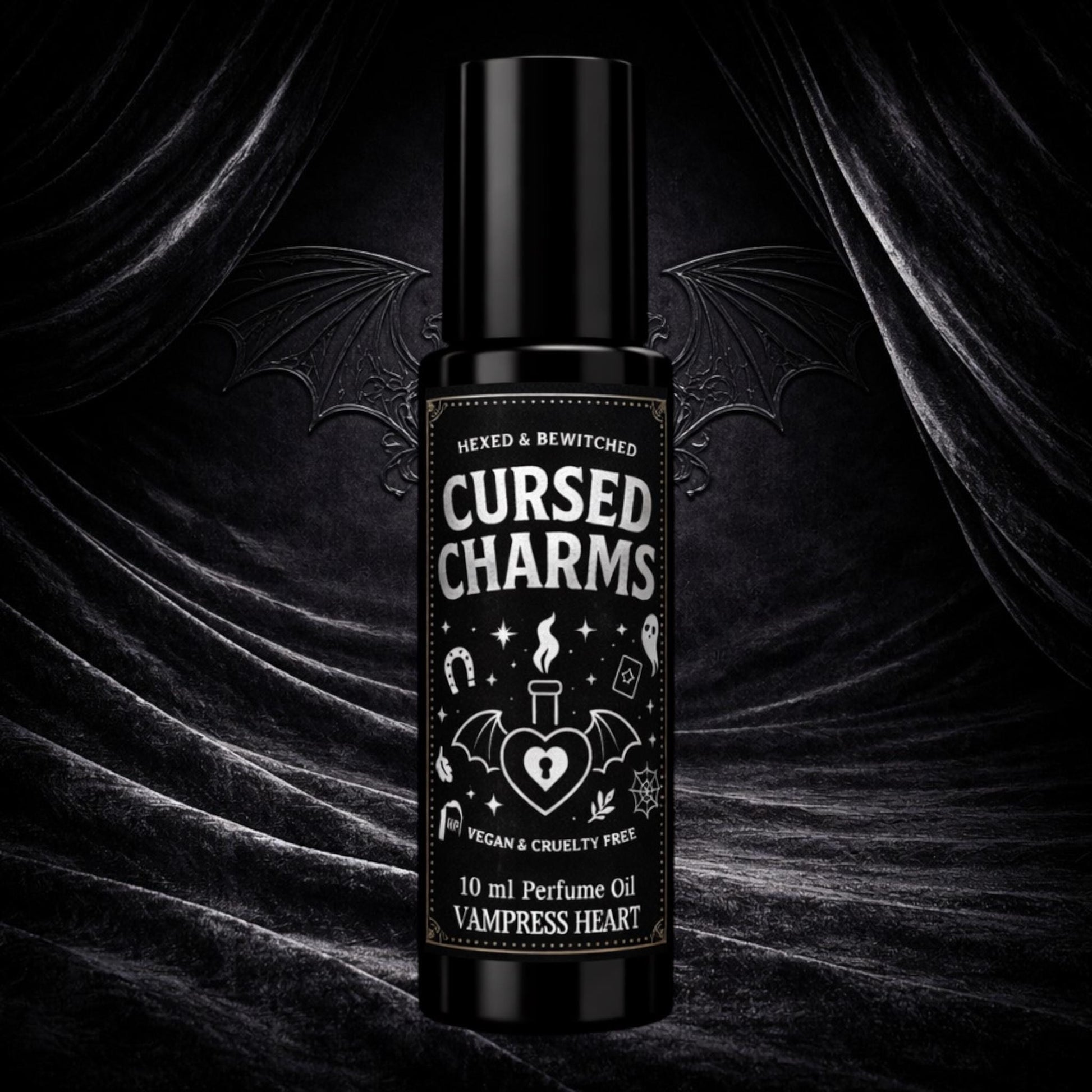 CURSED CHARMS - Marshmallow Sugar, Black Cherry Cream, Vanilla Musk & Hexed Spice | Unlucky Charms | Gothic Gourmand Witchy Perfume Oil