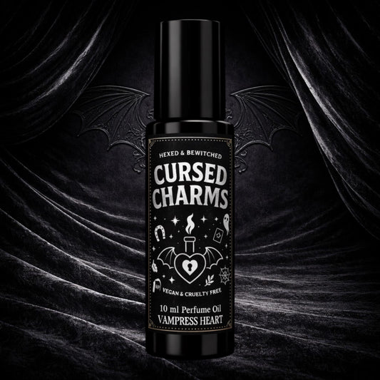 CURSED CHARMS - Marshmallow Sugar, Black Cherry Cream, Vanilla Musk & Hexed Spice | Unlucky Charms | Gothic Gourmand Witchy Perfume Oil