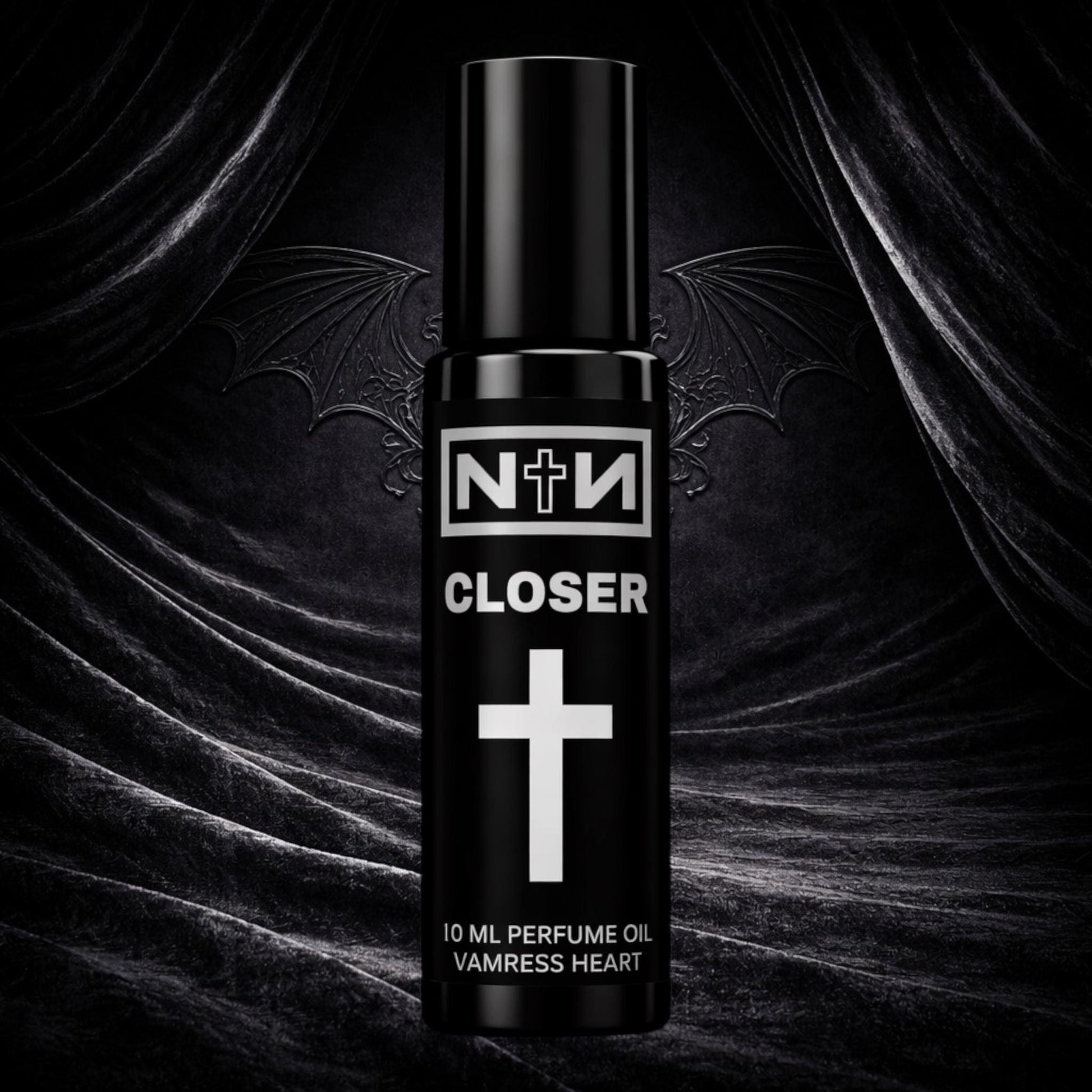 CLOSER Nine Inch Nails Perfume Oil- Leather, Black Pepper, Black Licorice, Wooden Crosses and Dragon's Blood