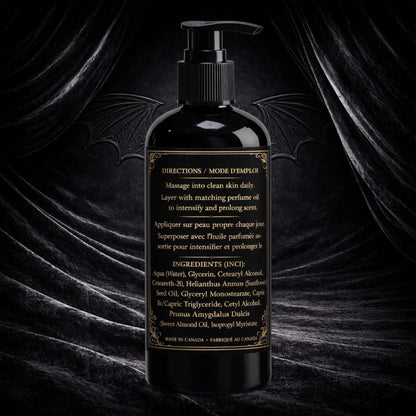 Sexorcism Velvet Body Elixir – Dark Chocolate Cherry & Blood Body Lotion – Gothic Vampire Aesthetic – Witchy Skincare – Dark Gourmand Unisex