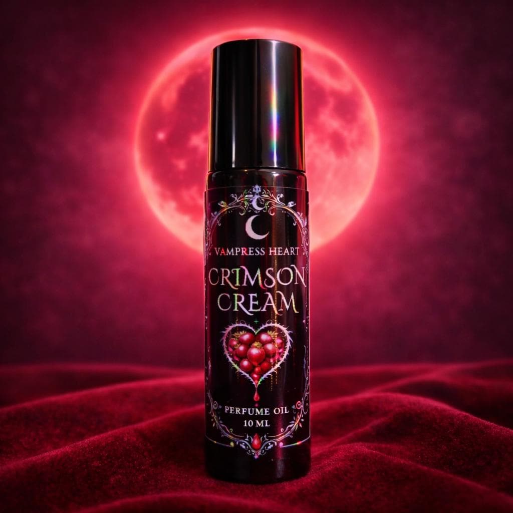 Crimson Cream - Strawberry Jam, Vanilla, Marshmallow Cream – Perfume Oil Rollerball, Sweet Gourmand Fragrance