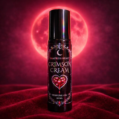 Crimson Cream - Strawberry Jam, Vanilla, Marshmallow Cream – Perfume Oil Rollerball, Sweet Gourmand Fragrance