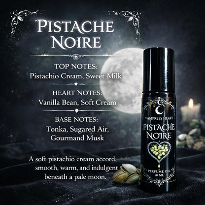 Pistache Noire – Pistachio, Vanilla, Marshmallow Cream – Perfume Oil Rollerball – Sweet Gourmand Fragrance