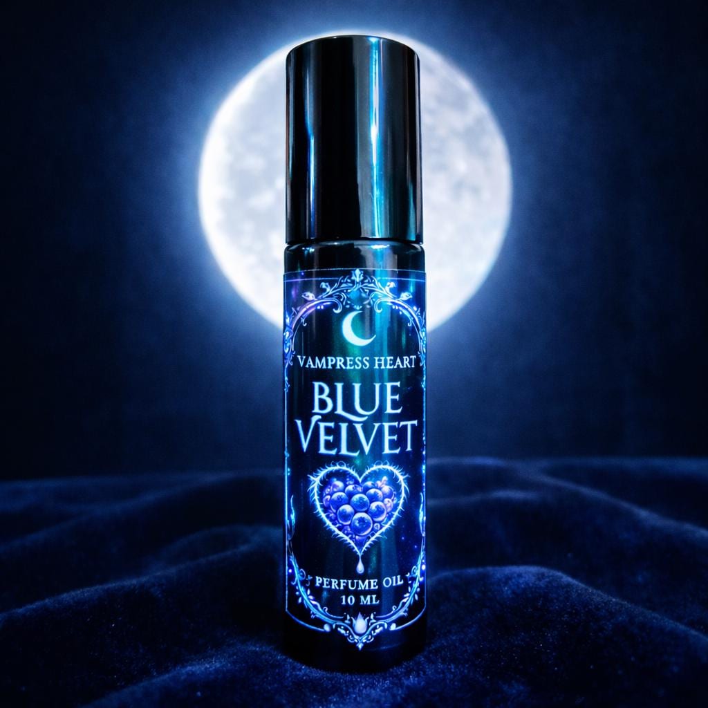 Blue Velvet – Blueberry Jam, Vanilla, Marshmallow Cream – Perfume Oil Rollerball – Sweet Gourmand Fragrance