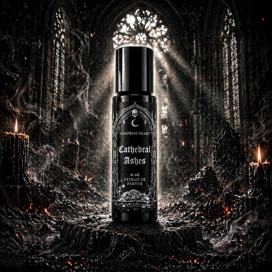 Cathedral Ashes Perfume Oil Rollerball - Gothic Incense, Petrichor, Dark Earthy, Unisex Fragrance Smoky Resin Extrait