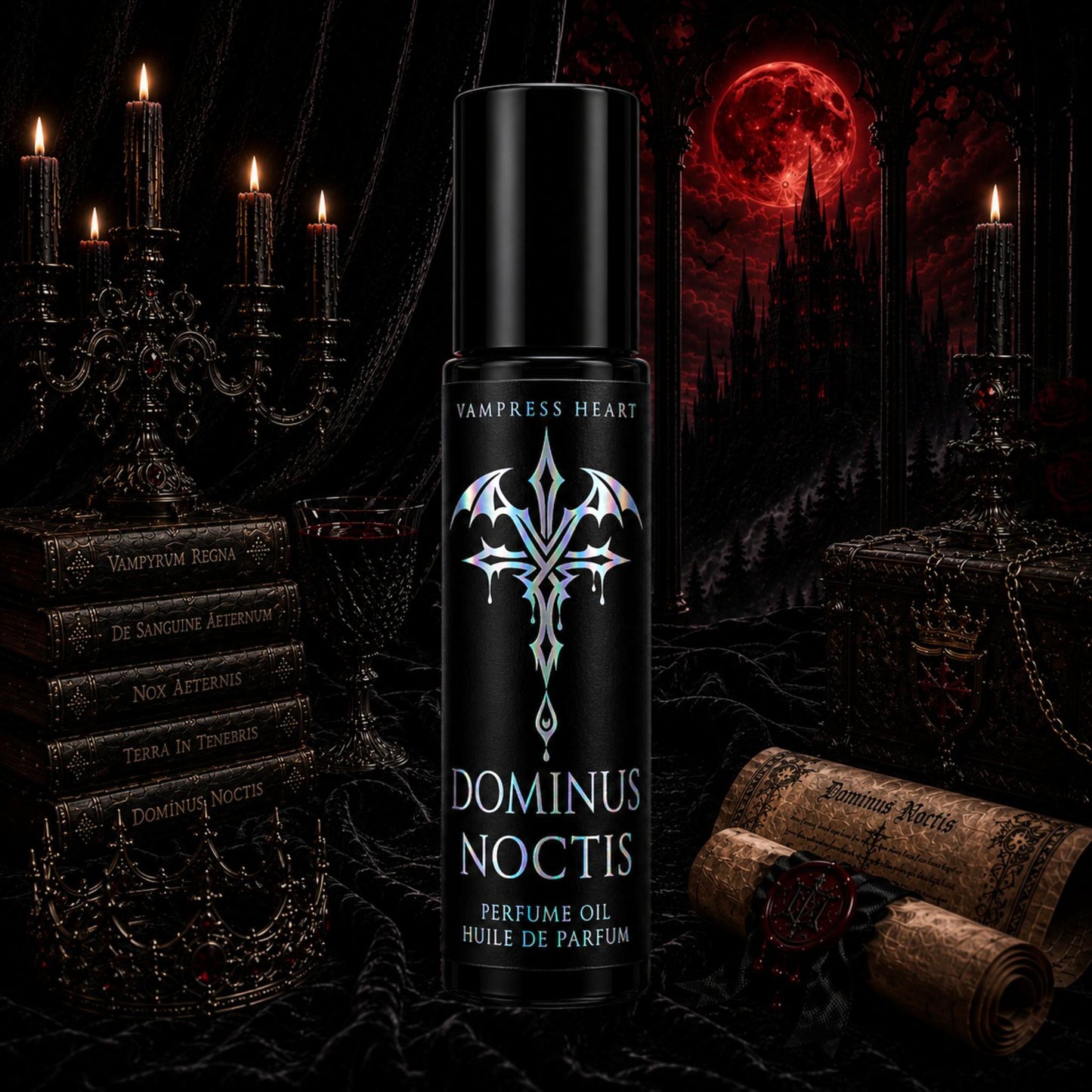 Dominus Noctis Vampire King Perfume Oil – Dark Oud, Amber, Black Velvet