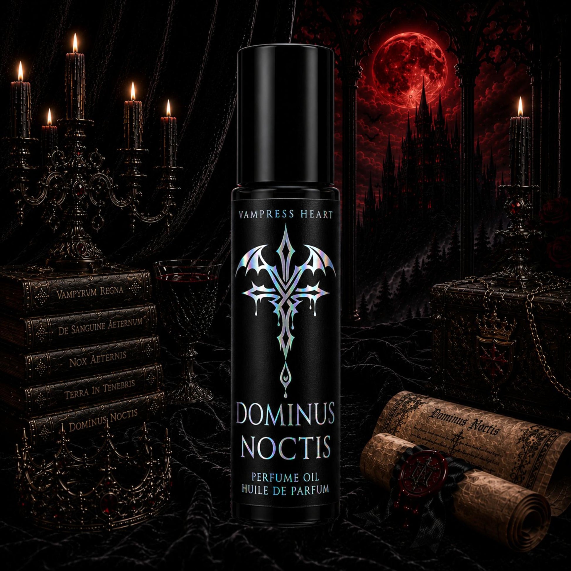Dominus Noctis Vampire King Perfume Oil – Dark Oud, Amber, Black Velvet