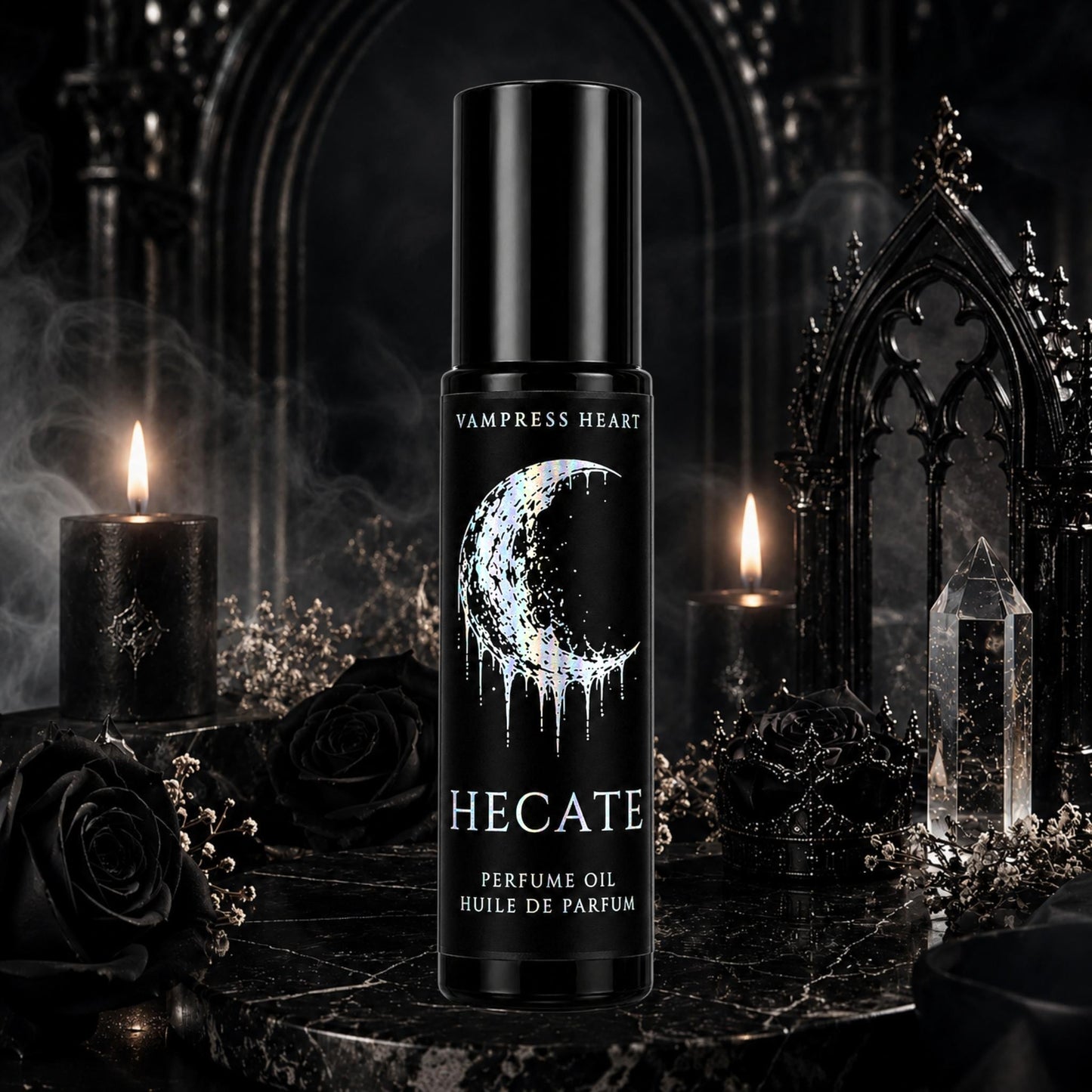 Hecate – Moonlit Jasmine, Pear, Apricot & Luminous Musk – Perfume Oil Rollerball – Witchcraft Fragrance