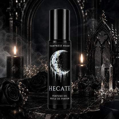 Hecate – Moonlit Jasmine, Pear, Apricot & Luminous Musk – Perfume Oil Rollerball – Witchcraft Fragrance