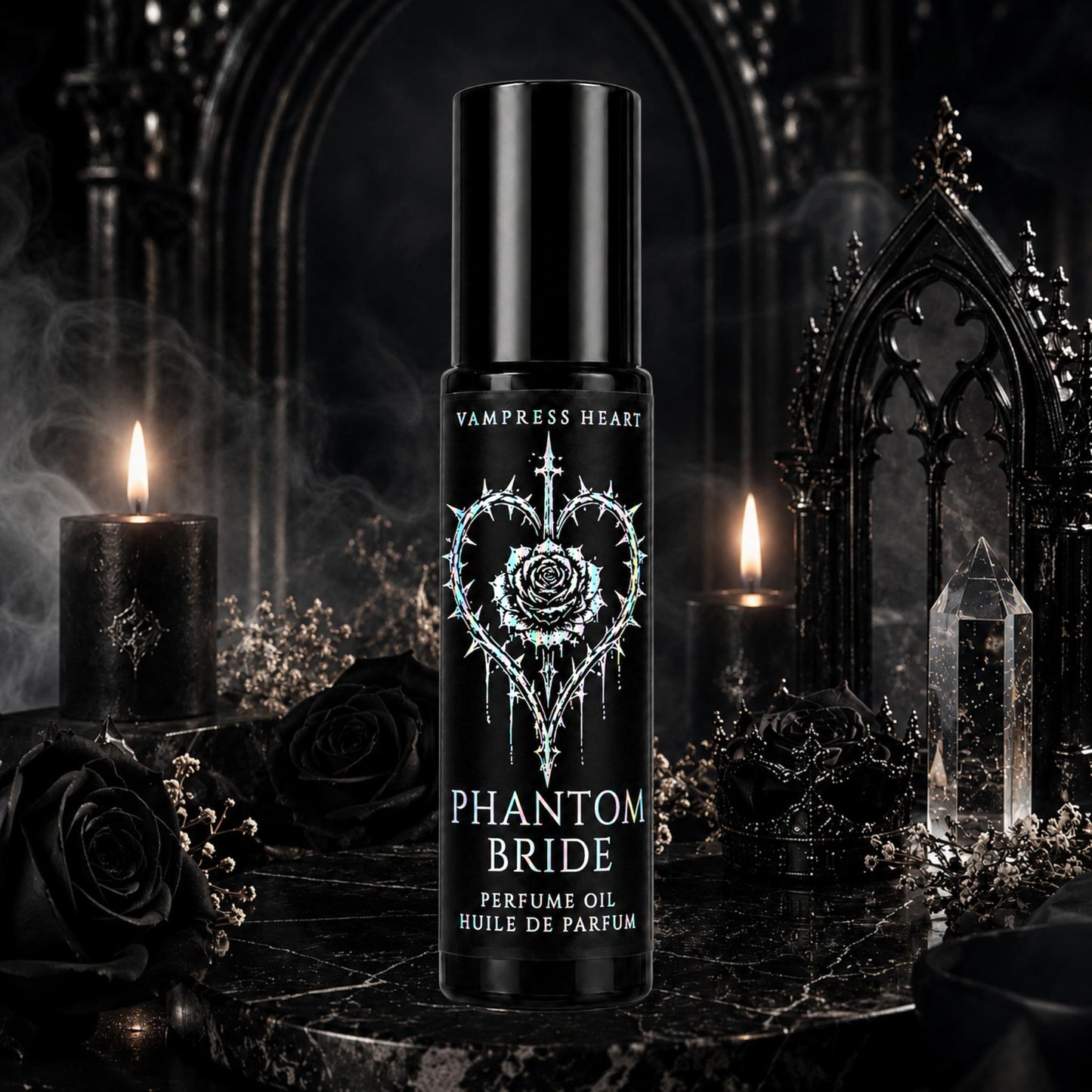 Phantom Bride – White Veil, Pale Jasmine, Candlelit Lace & Forgotten Vows – Perfume Oil Rollerball – Ghostly Romantic Perfume