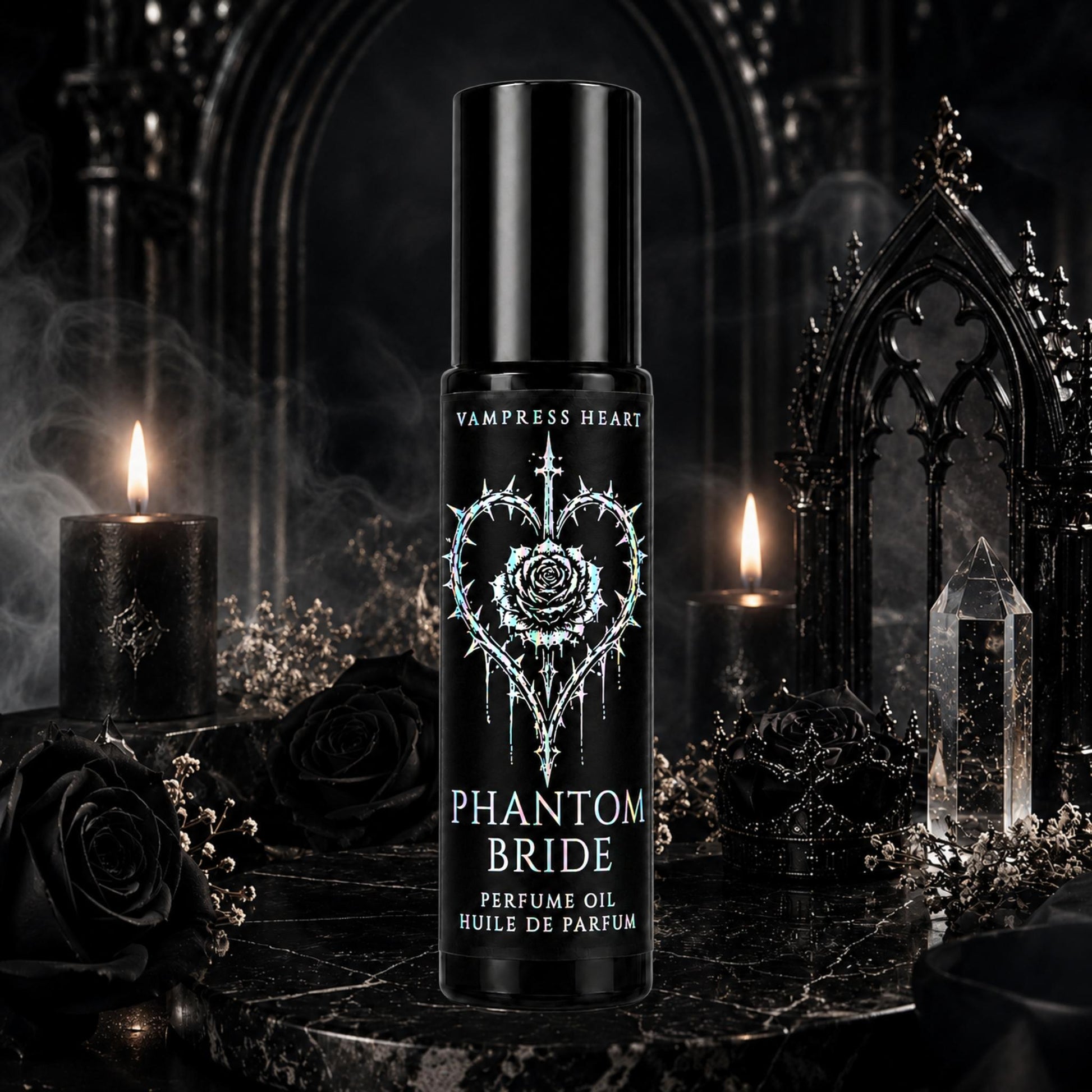 Phantom Bride – White Veil, Pale Jasmine, Candlelit Lace & Forgotten Vows – Perfume Oil Rollerball – Ghostly Romantic Perfume