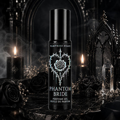 Phantom Bride – White Veil, Pale Jasmine, Candlelit Lace & Forgotten Vows – Perfume Oil Rollerball – Ghostly Romantic Perfume