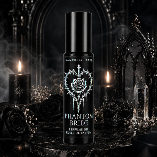 Phantom Bride – White Veil, Pale Jasmine, Candlelit Lace & Forgotten Vows – Perfume Oil Rollerball – Ghostly Romantic Perfume