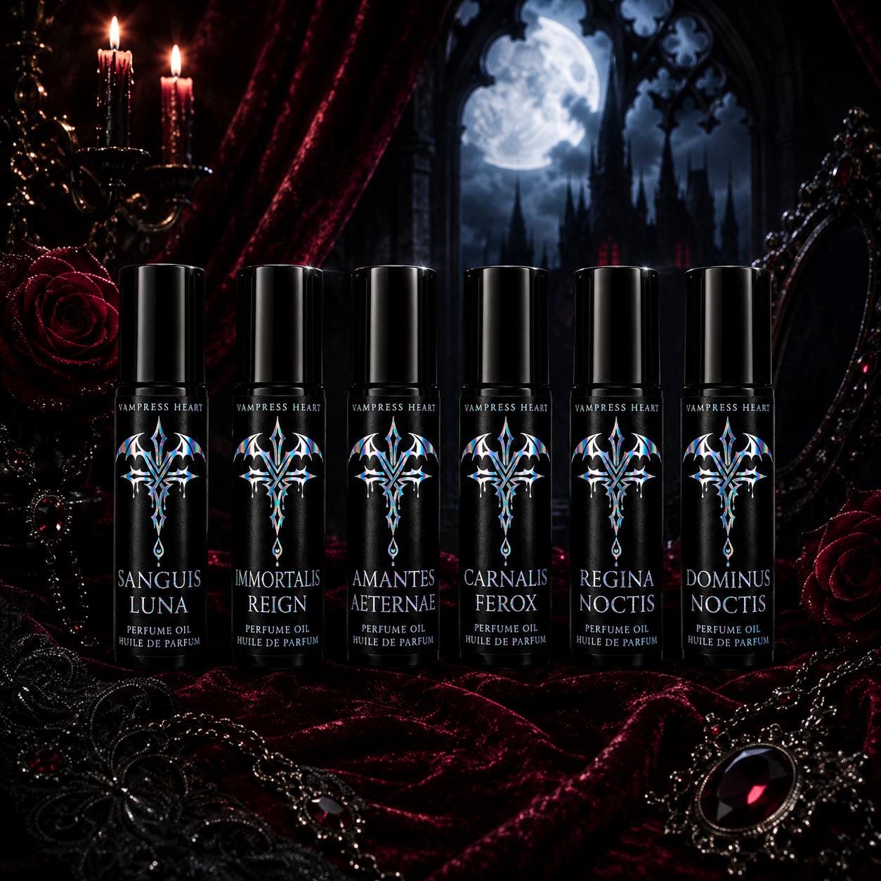 Dominus Noctis Vampire King Perfume Oil – Dark Oud, Amber, Black Velvet