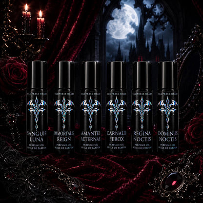 Immortalis Reign - Eternal Throne Rollerball Perfume Oil - Luminous Amber, Incense & Velvet Spice - Gothic Vampire Perfume - Unisex
