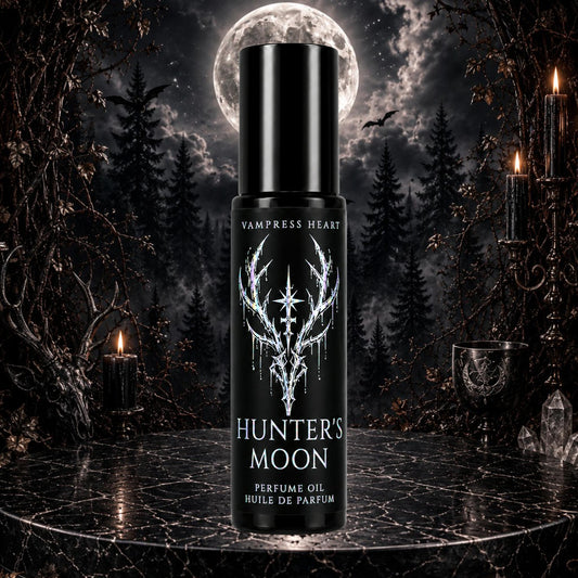 Hunter's Moon – Forest Fog, Black Ink, Silver Birch & Midnight Air – Perfume Oil Rollerball – Dark Forest Perfume